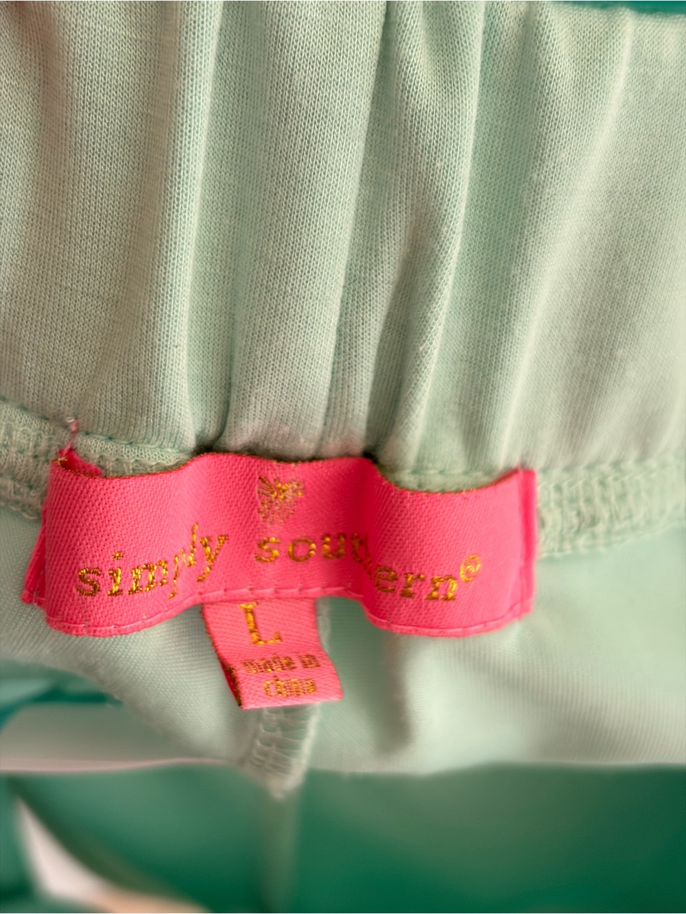 Simply Southern Mint Sequin Flower Athletic Shorts - Picture 2 of 4